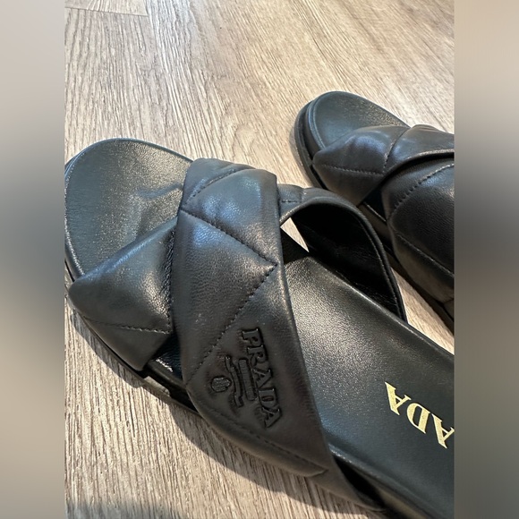 Prada quilted leather slides, size 37 - Picture 2 of 3